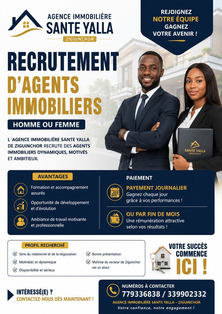 Recrutement agents immobiliers